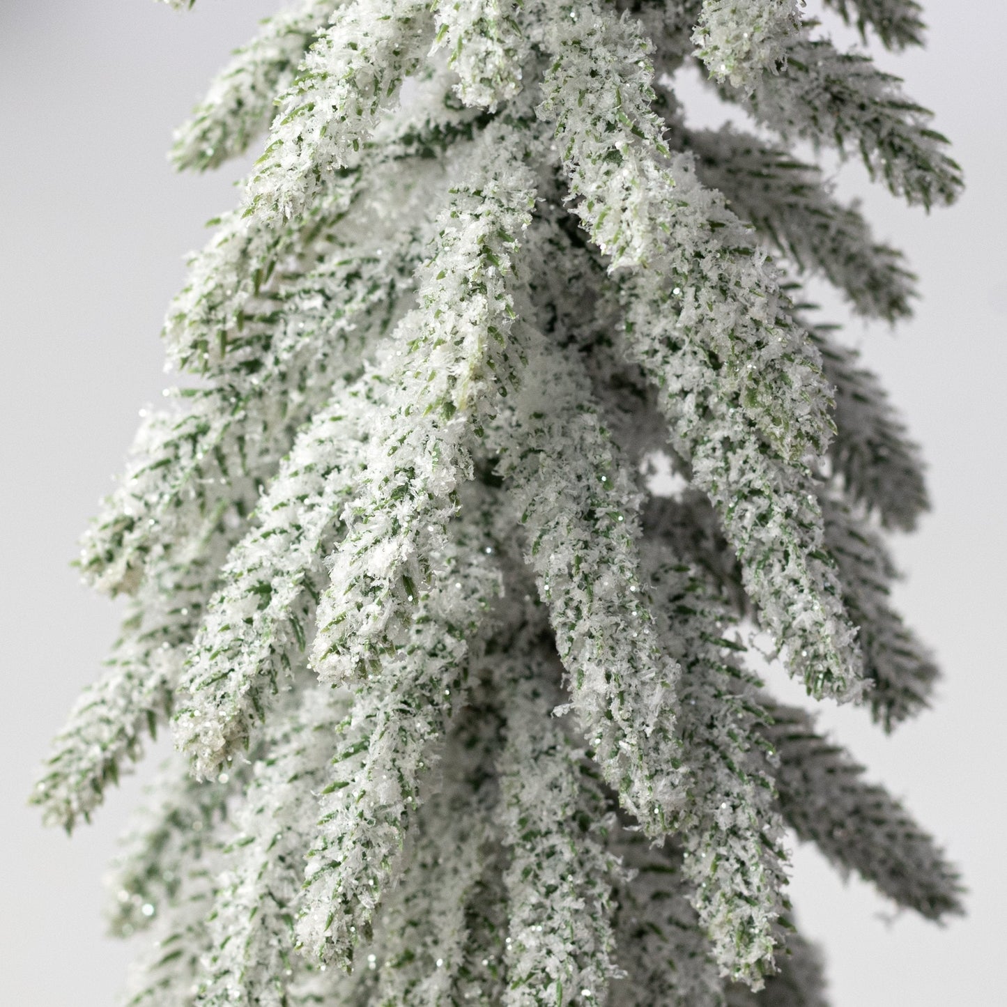 12" Flocked Snowy Christmas Tree Table Decor detail photo 3