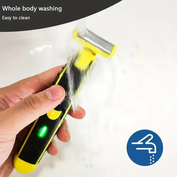 Men's Electric Shaver and Trimmer, Rechargeable Wet and Dry Grooming Kit