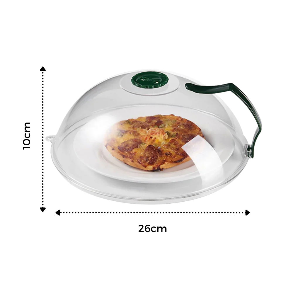 Vented Microwave Food Cover with Steam Vent and Splash Guard for 10.3in Plates