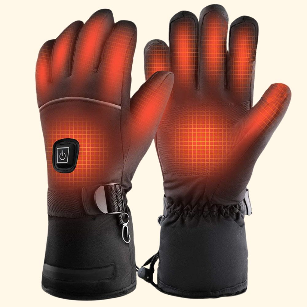 Rechargeable Heated Gloves with Carbon Fiber Heating and Touchscreen Fingertips