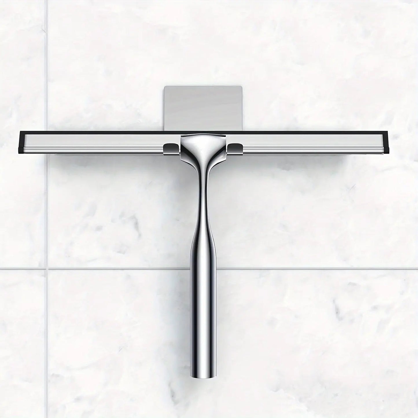 Shower Squeegee with Flush Blade and Wet Grip Handle for Glass Doors and Tile