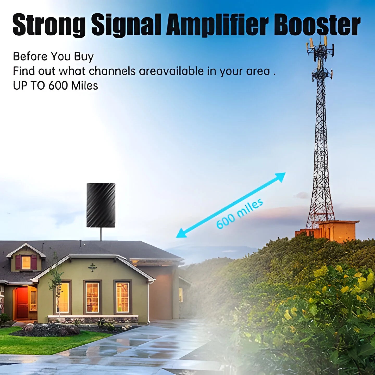 Long Range Indoor HDTV 4K Digital Antenna
