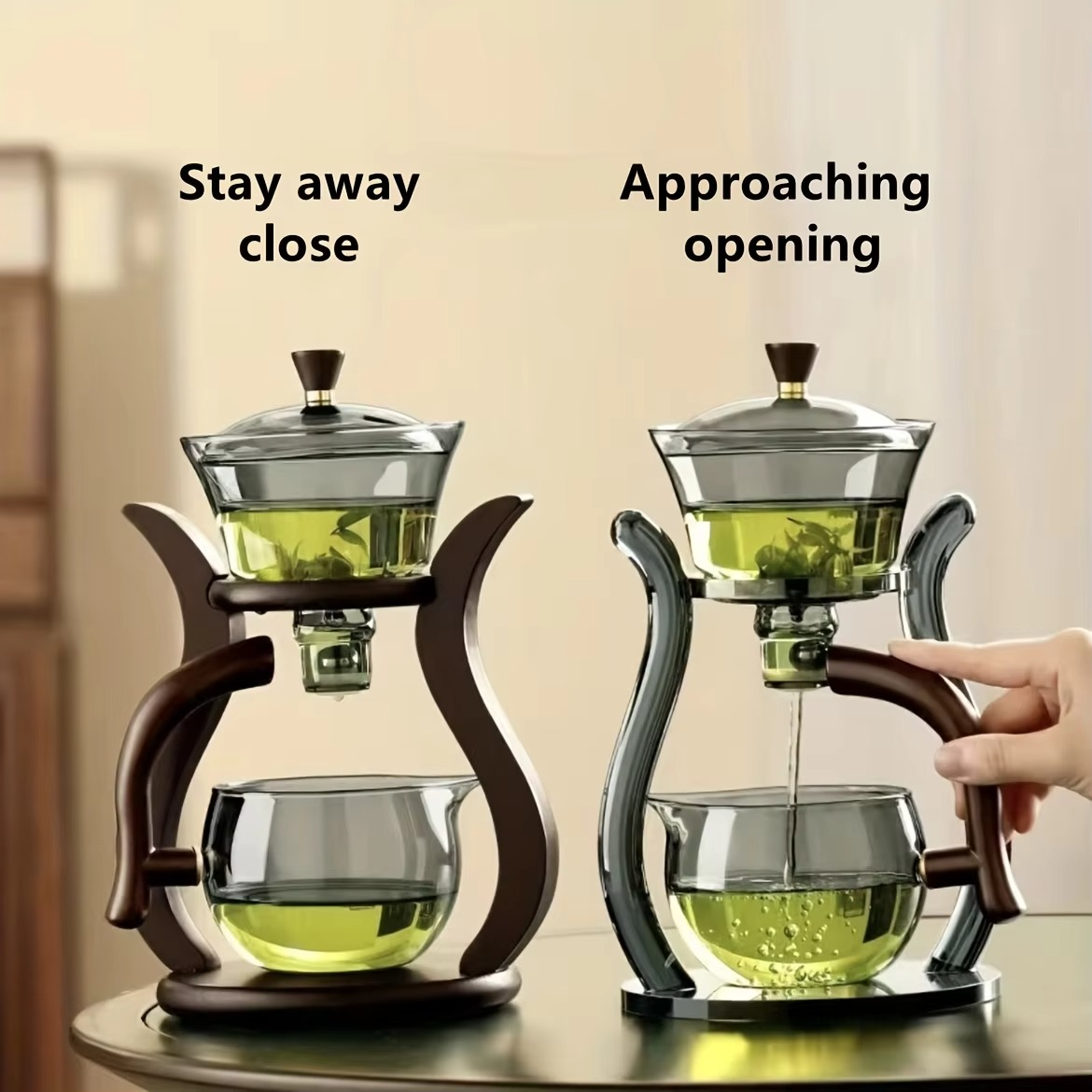 Glass Drip Pot with Magnetic Flow Control and Built-In Tea Infuser, 20oz