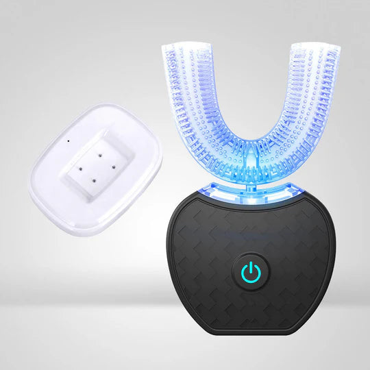Ultrasonic Electric Toothbrush, U-Shaped Blue Light Cleaner