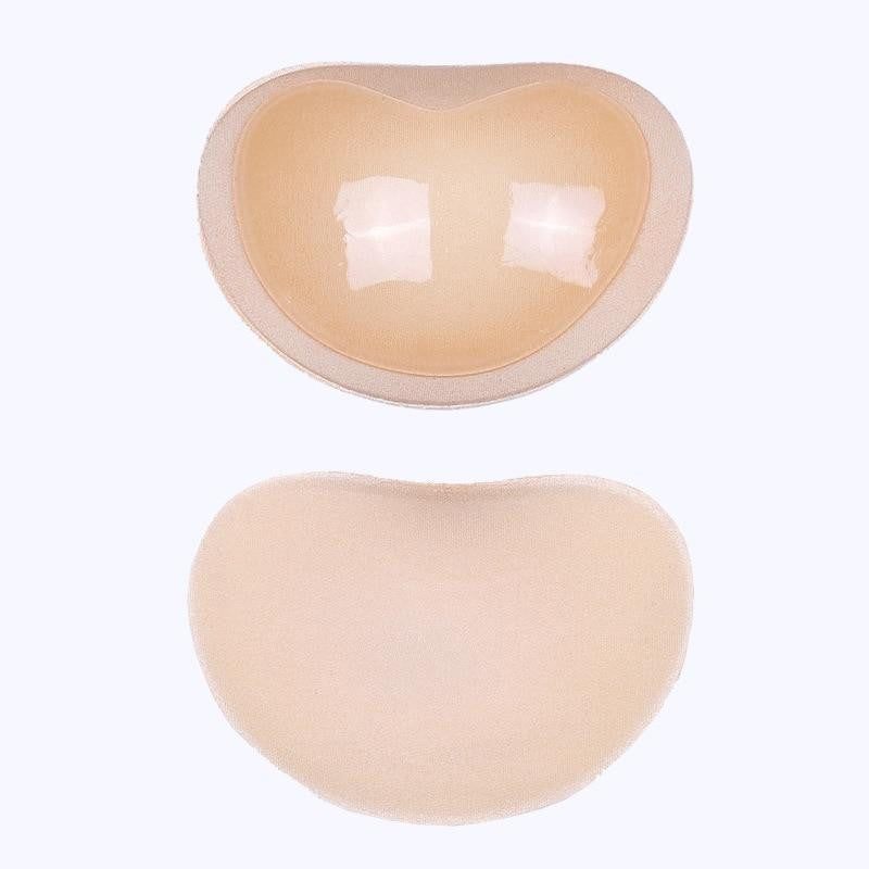 Adhesive Bikini Pads with Molded Shape and Silicone Coating, Reusable