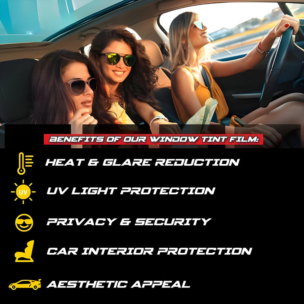 Window Tint Film for Automotive Glass with 99% UV Blocking and Heat Reduction, 20ft
