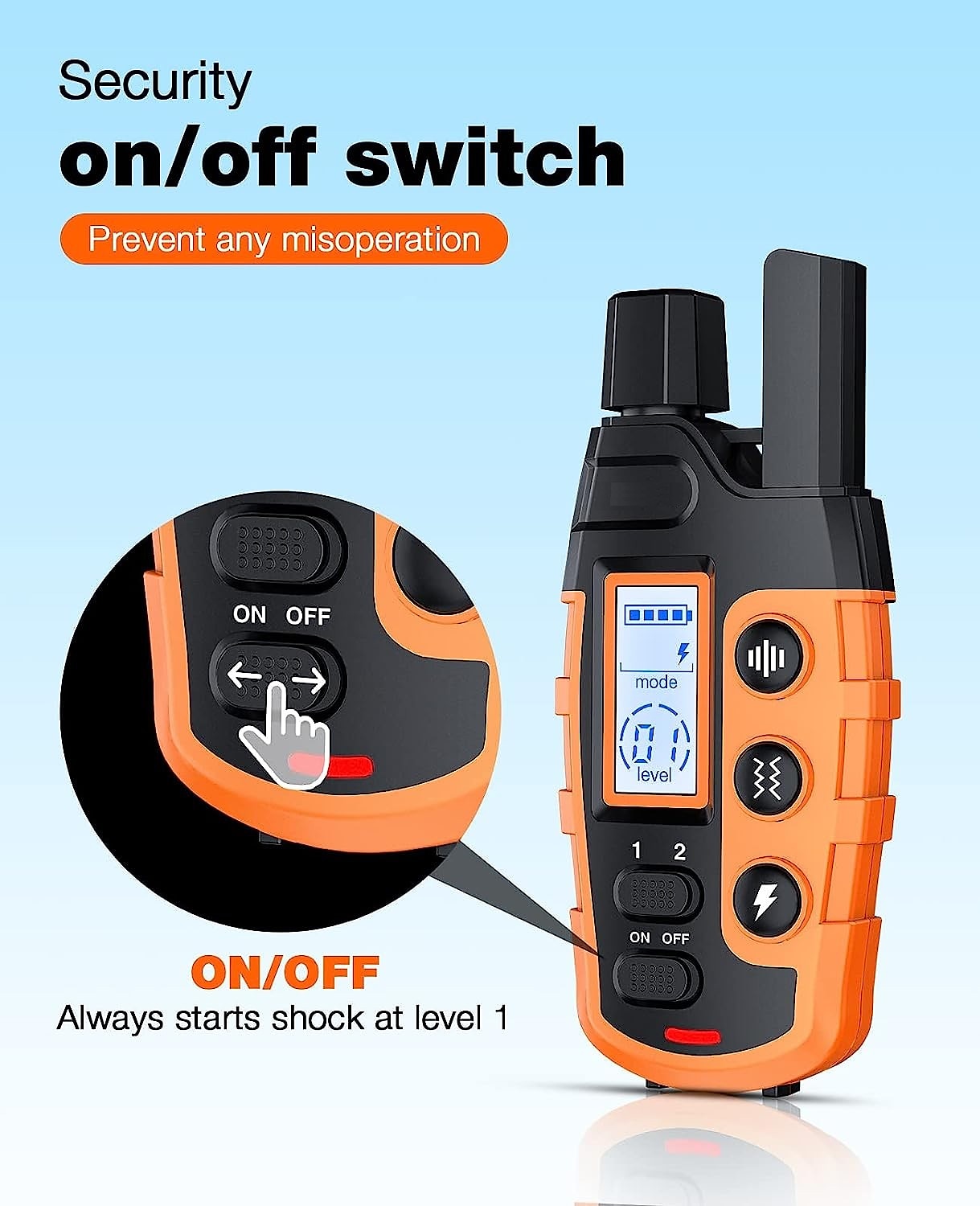 Dog Training Collar with Remote Control and Waterproof Design, 3280ft Range