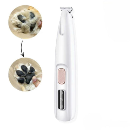 Rechargeable Pet Trimmer with Ceramic Blades and LED Light, 35dB Quiet