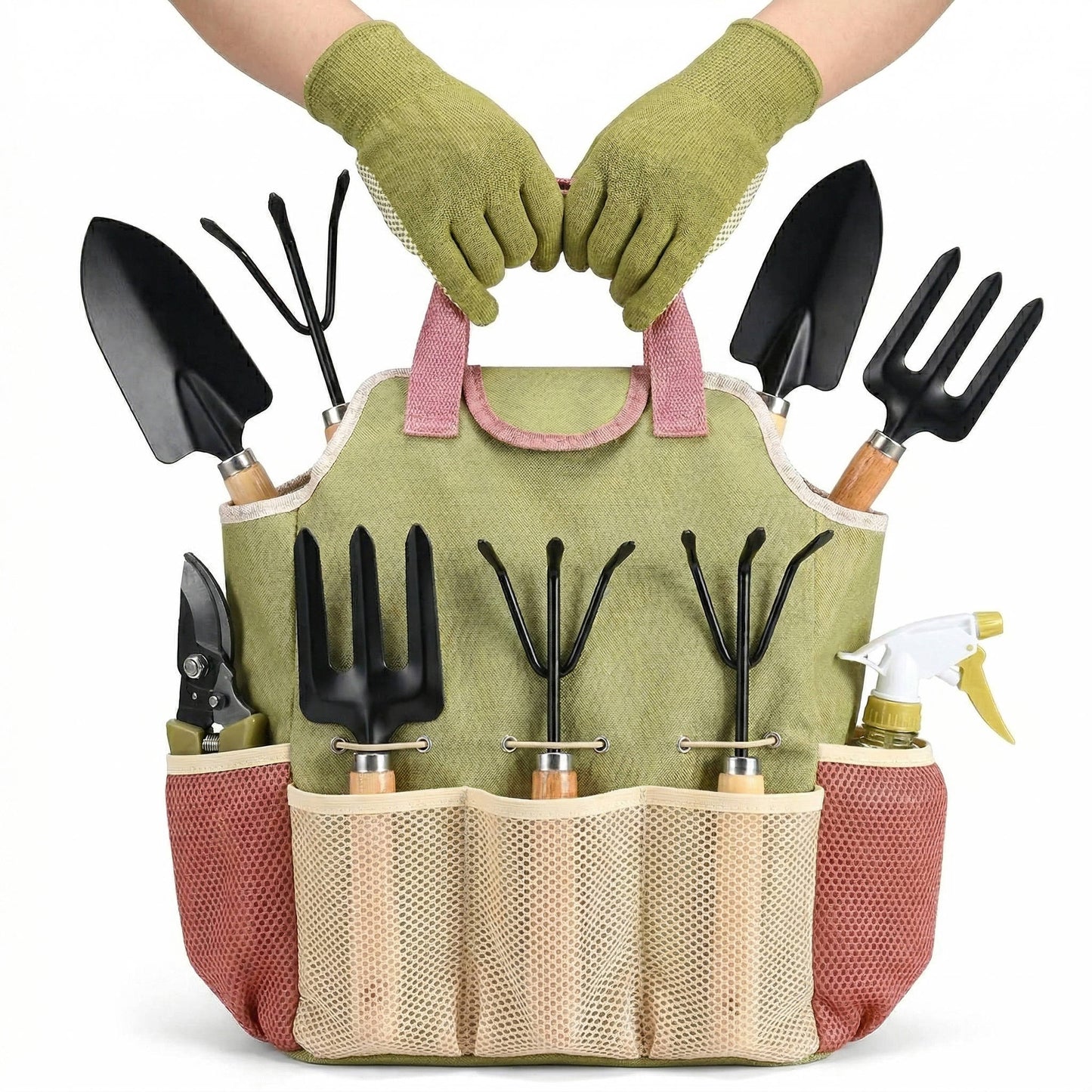 Gardening Tools Set of 10, Complete Heavy Duty Garden Tools Set