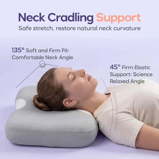 Ergonomic Cervical Neck Support Pillow, Orthopedic Contour Design for Neck and Shoulder Pain Relief
