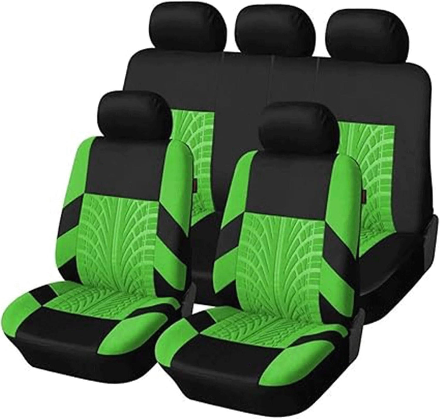 Universal Car Seat Covers for 5 Seats, Breathable Fabric Front and Rear Protectors, Airbag Compatible, Fits Cars Trucks SUVs and Vans