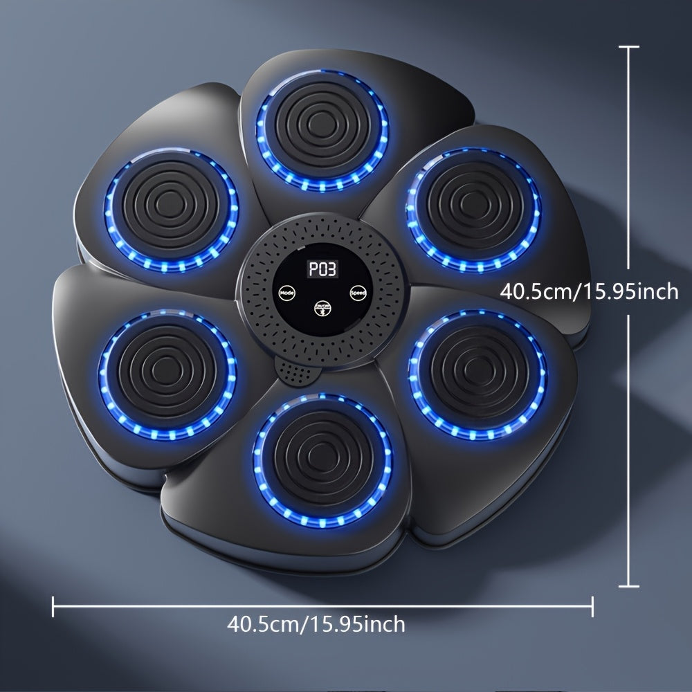 Wall-Mounted Music Boxing Target with Wireless Sensors and LED Feedback