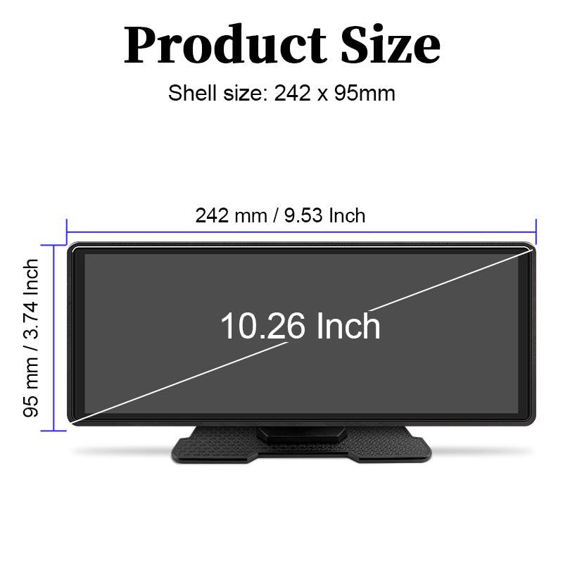 10.26 inch Car Stereo with Wireless Phone Pairing and Backup Camera