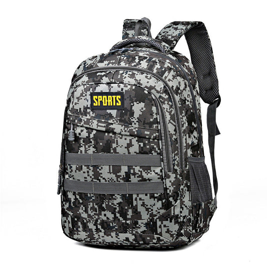 Camouflage Backpack with Padded Laptop Sleeve and Water Bottle Pockets, Multiple Compartments