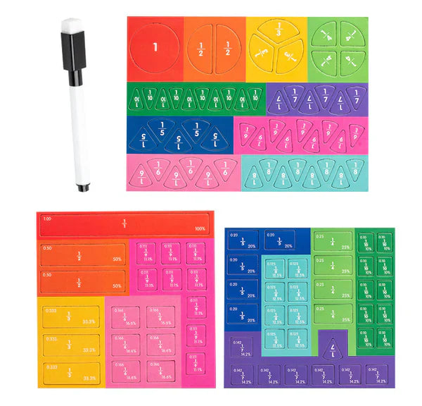 Magnetic Fraction Learning Book with Visual Models for Kids