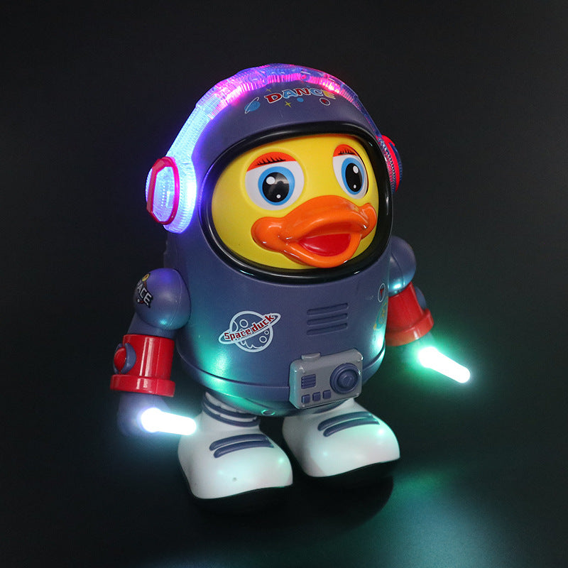 Musical Dancing Duck with Astronaut Costume and Light Up Features