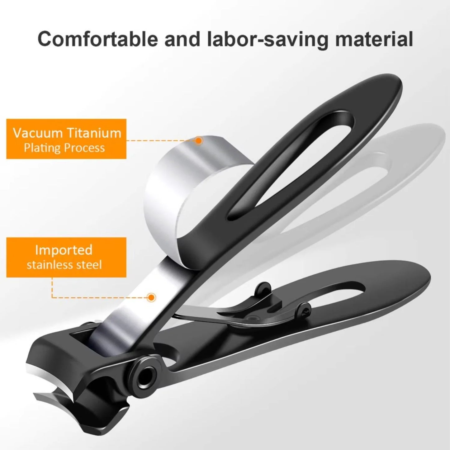 Extra Large Stainless Steel Nail Clippers, Wide Jaw Heavy Duty Clippers for Thick Toenails
