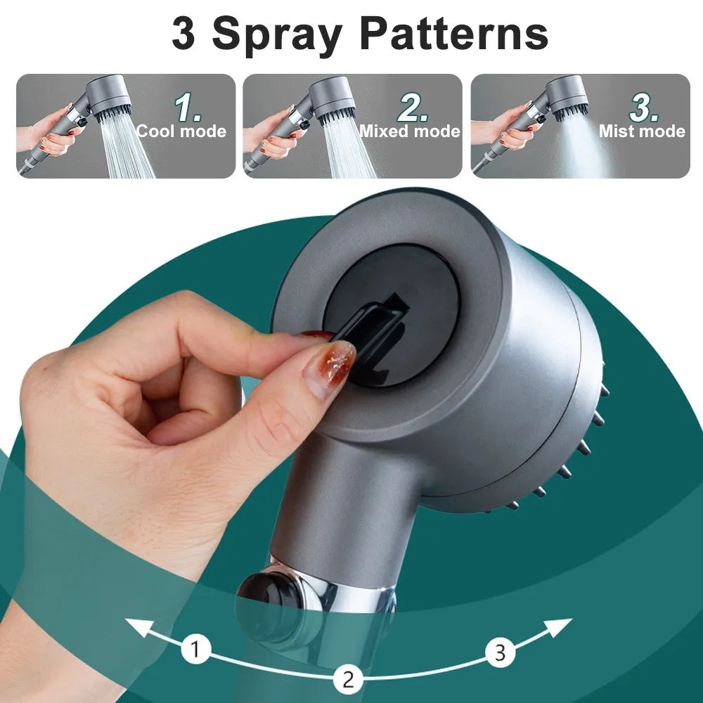 High Pressure Showerhead with Micro Hole Design and Nine Layer Filter, Pause Button