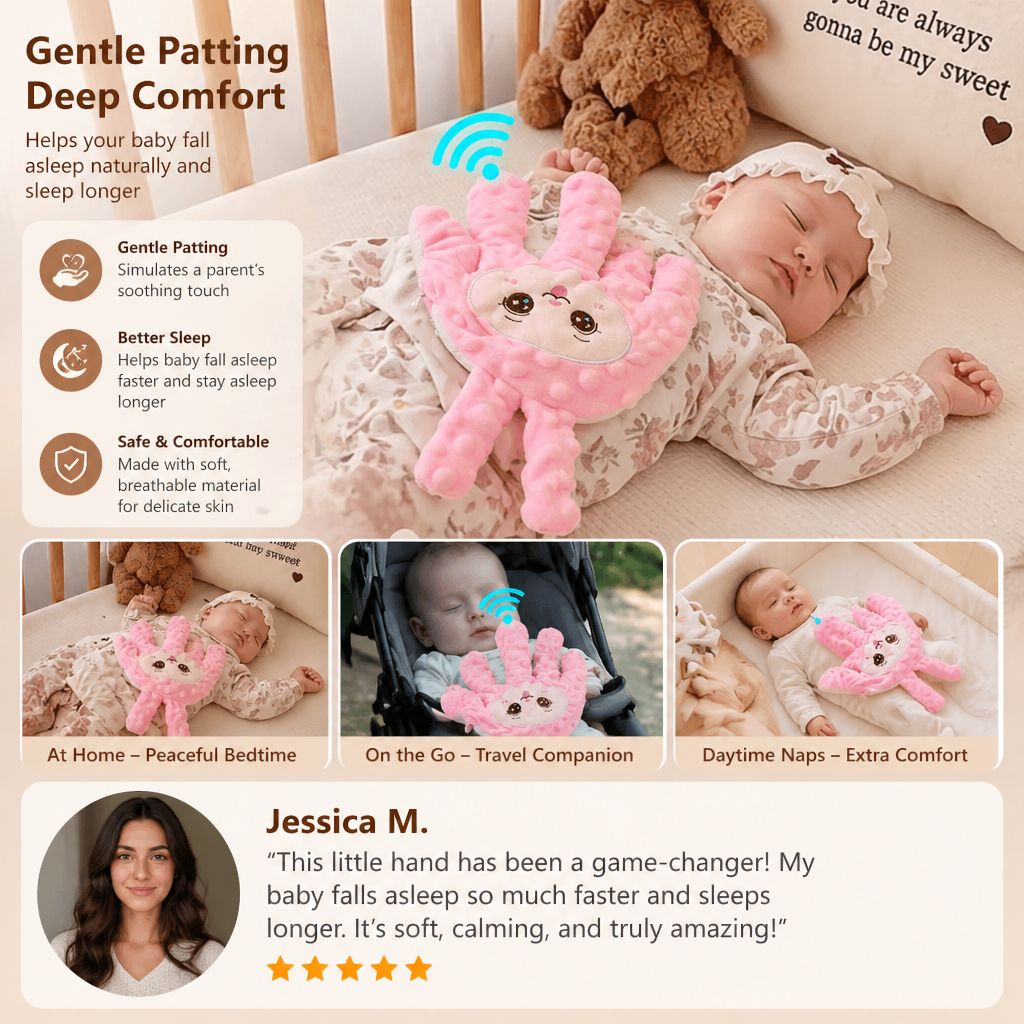 Rhythmic Baby Patting Device with Battery Operation for Infant Sleep Support