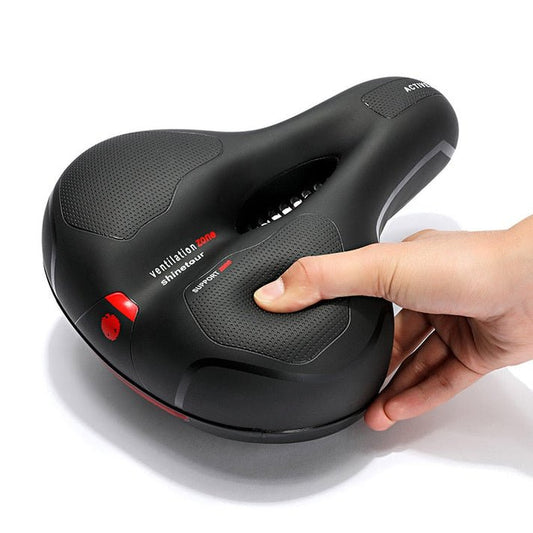 Gel Bike Saddle with Ergonomic Design and Rear Reflector, Waterproof Breathable