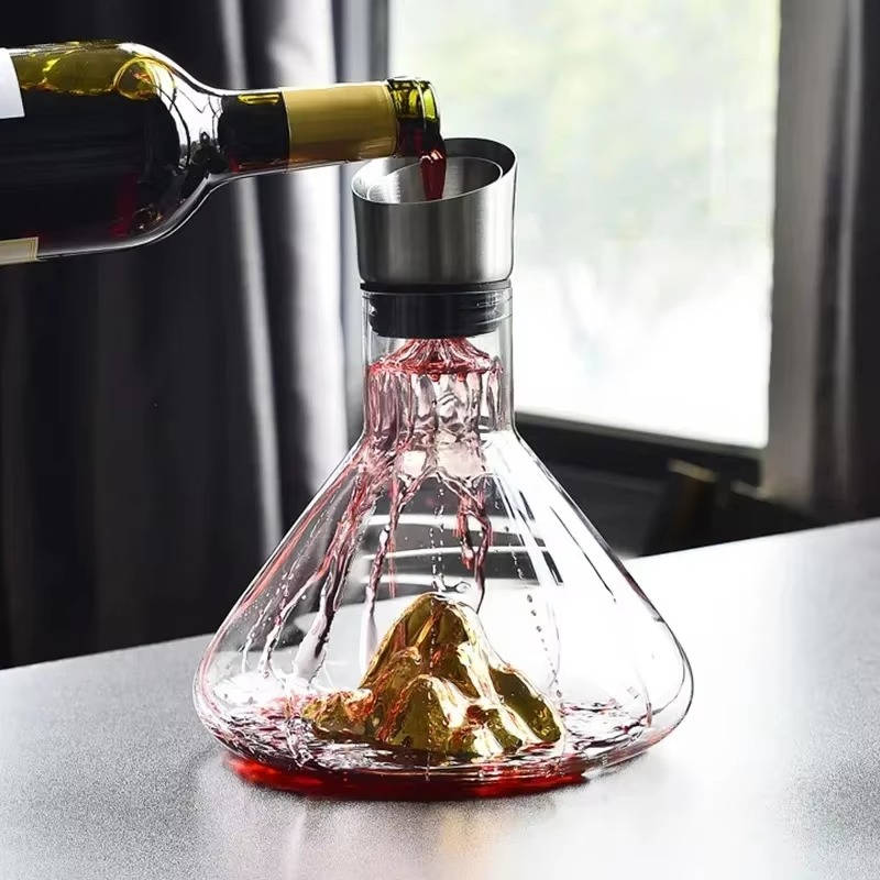 Wine Decanter with 360-Degree Aerator and Double Layer Filter, 1.5 Quart Capacity