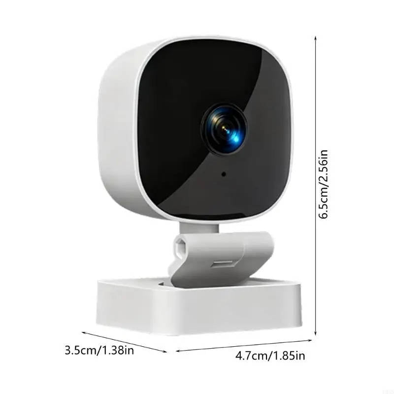 Indoor WiFi Security Camera Wall Mounted, 24H Mobile Monitoring with Night Vision for Home