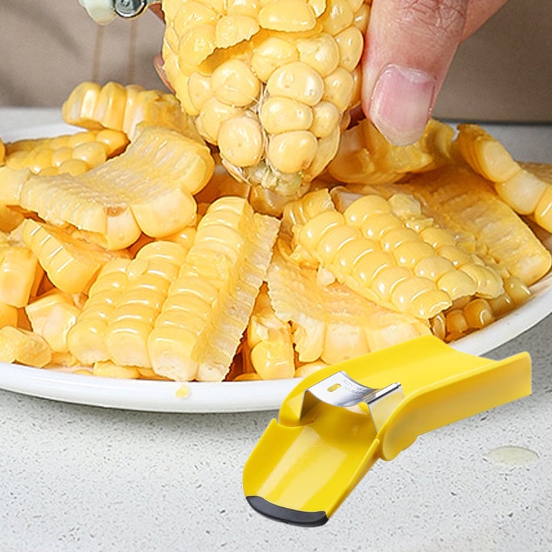 Corn Kernel Stripper with Stainless Steel Blade and Rubber Grip Feet