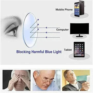 Variable Focus Glasses with Dial Adjustment and Polycarbonate Lenses, Plus 1 to Plus 4 Diopters