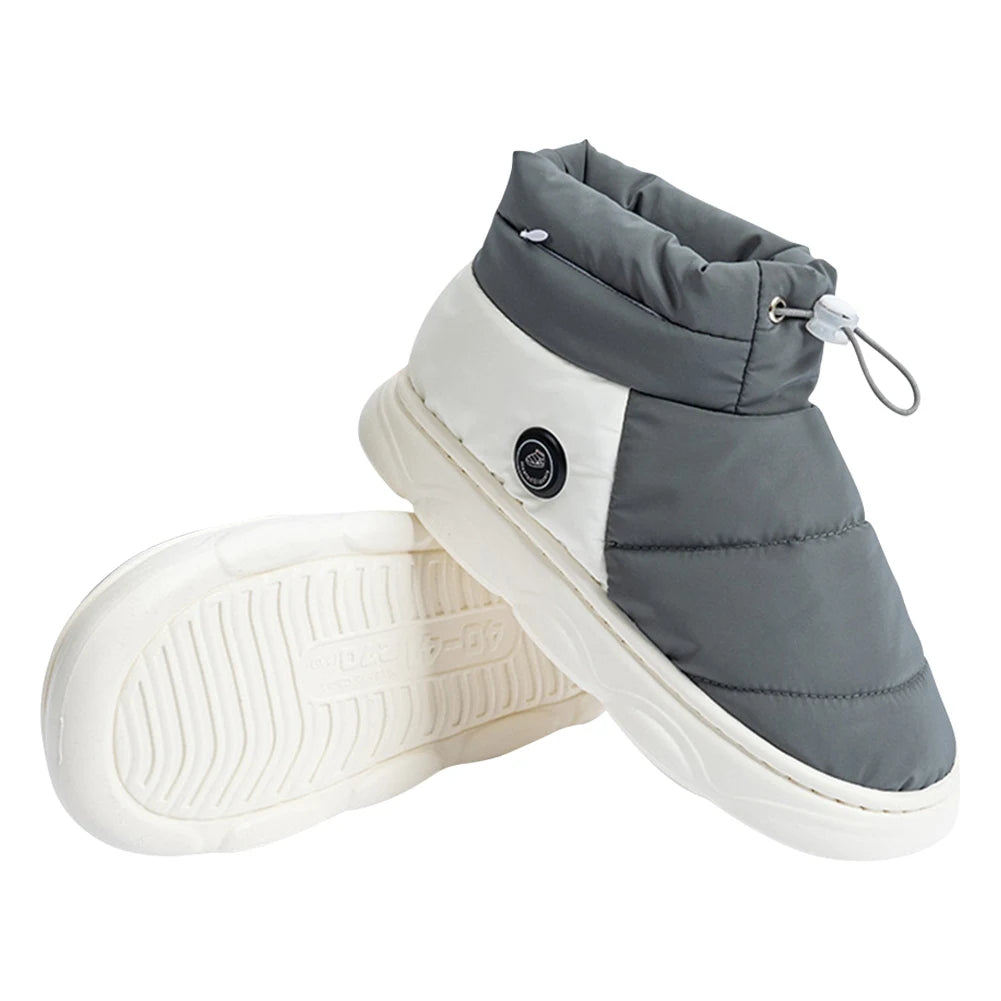 USB Heated Puffer Booties with 3 Heat Settings and Non-Slip Soles