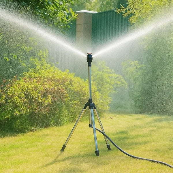 Adjustable High Pressure Rotating Tripod Lawn Sprinkler