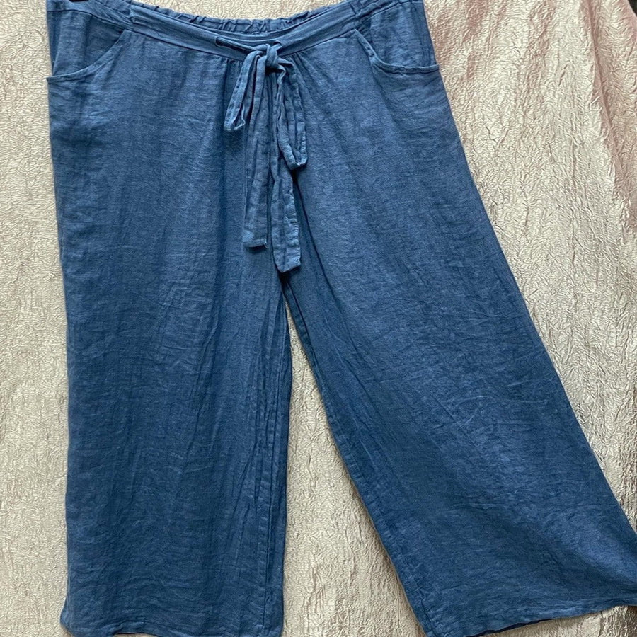 Women's Two Piece Set with Geometric Print and High Waist Wide Leg Pants