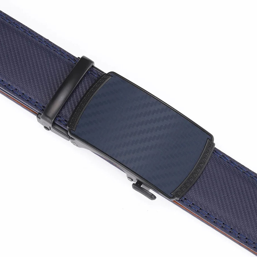 Ratchet Belt with Polished Alloy Buckle and Quarter Inch Adjustments, 28-48in
