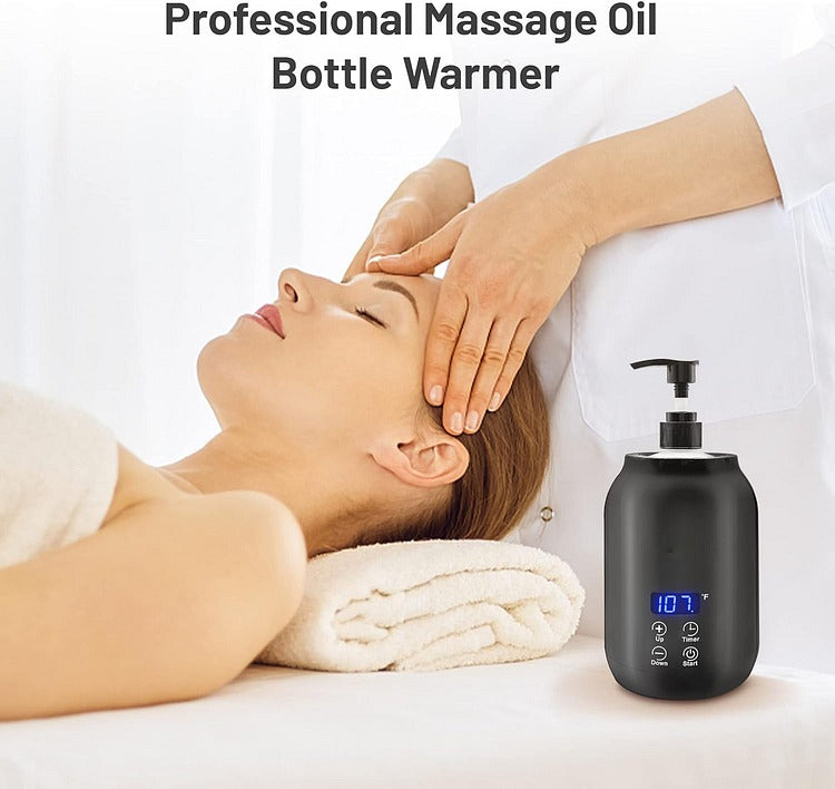 Electric Massage Oil Warmer with 360 Degree Heating and Digital Temperature Control