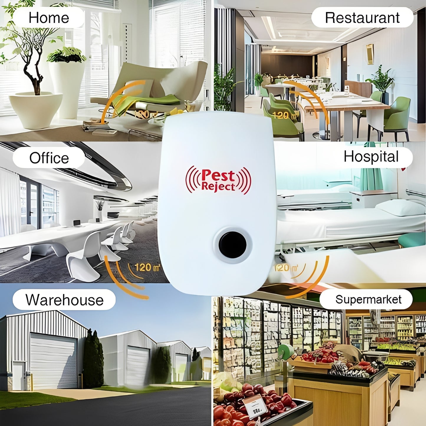 Ultrasonic Squirrel Repeller Device Plug In for Outdoor Use