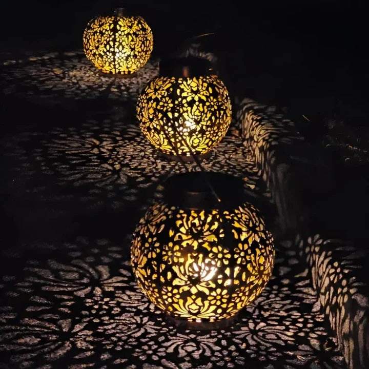 Weatherproof Solar-Powered LED Pendant Light for Outdoor Use