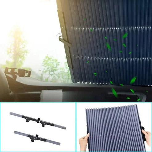 Quick Deploy Car Sunshade with Retractable Design