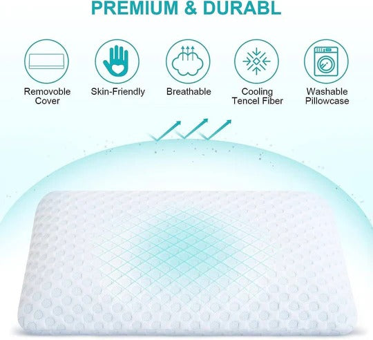 Cooling Pillow With Dual-Sided Gel Memory Foam