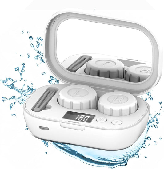 Portable Ultrasonic Contact Lens Cleaner with USB Charger, Fit Disposable Soft, Colored & RGP Lenses