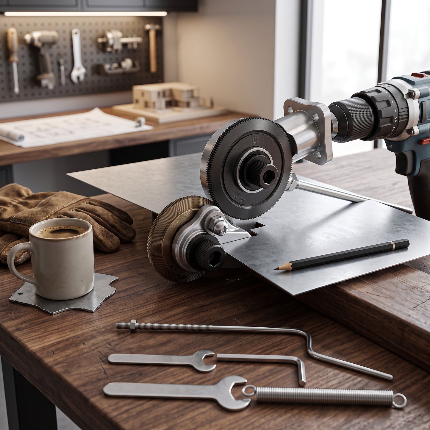 Metal Cutter Drill Attachment with Three Interchangeable Heads for Sheet Metal