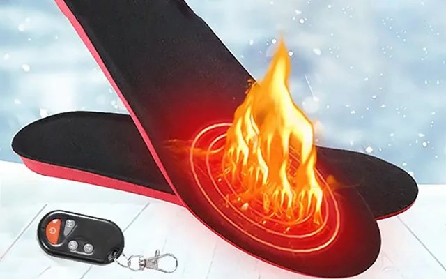 Heated Insoles with Rechargeable Battery and Wireless Remote, Thin Breathable Fit