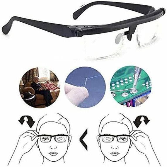 Adjustable Focus Reading Glasses For Near And Distance Vision