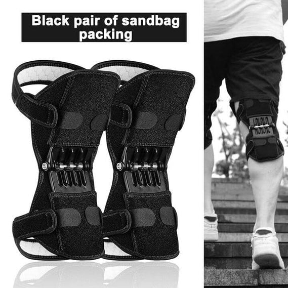 Spring Loaded Knee Pads with Dual Compression System and Adjustable Straps