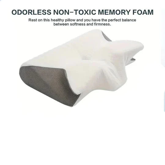 Butterfly Shape Memory Foam Pillow for Side and Back Sleepers
