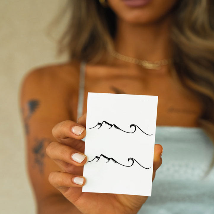 Temporary Tattoo Sheet with Water Transfer Application and 7-Day Wear