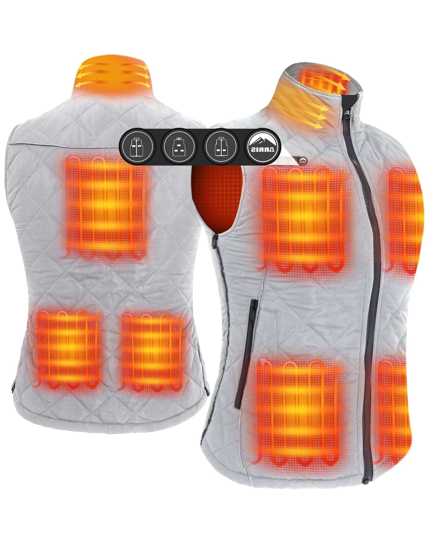 Women Electric Heated Thermal Vest with Adjustable Sizing and Temperature Control