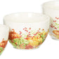 Ceramic Pumpkin Shaped Food Prep and Serving Bowl Set with Nesting Design