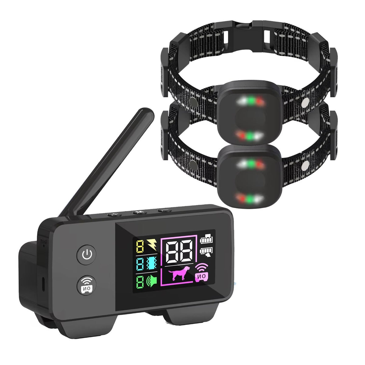 Wireless Pet Containment System with Waterproof Rechargeable Training Collars for Multiple Dogs
