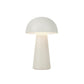 Modern White Rechargeable Table Lamp with Dimming Light and Ribbed Base