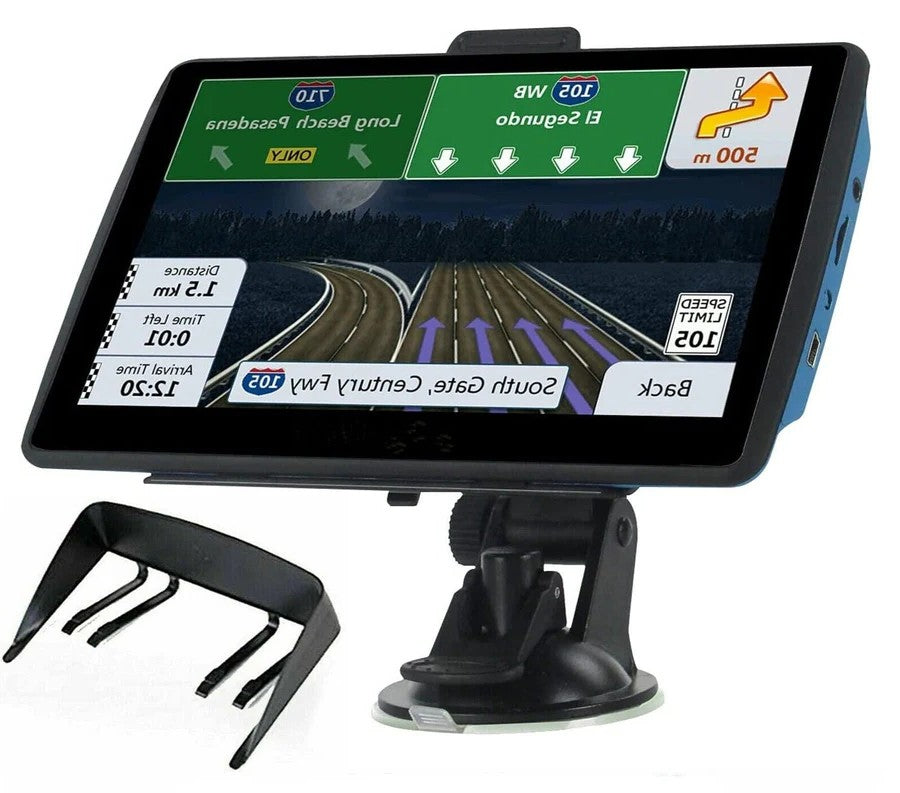 Touchscreen Vehicle GPS Navigation Device with Turn by Turn Voice Guidance and Mount