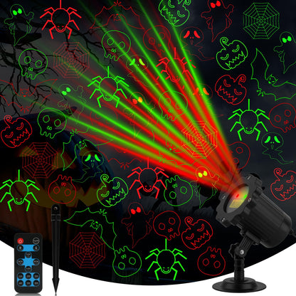 Outdoor Laser Projector with RF Remote and Timer for Holiday Displays